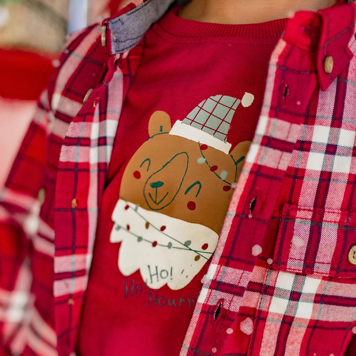 T-shirt Rouge Avec Illustration Des Fêtes, Enfant 3 T-shirt Rouge Avec Illustration Des Fêtes, Enfant – Image 3