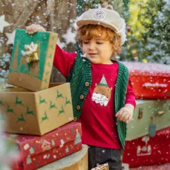 Débardeur Vert En Tricot, Bébé 9 Débardeur Vert En Tricot, Bébé -Souris Mini Boutique tshirt noel enfant ours rouge gilet vert souris mini. jpg 1