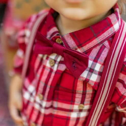 Chemise Rouge à Carreaux, Bébé 10 Chemise Rouge à Carreaux, Bébé -Souris Mini Boutique tshirt noel enfant ours rouge imprime festif souris mini jpg