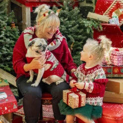 Cardigan Rouge En Tricot Avec Motifs Jacquard, Bébé -Souris Mini Boutique twinning noel famille chien chandails tricot festifs souris mini jpg